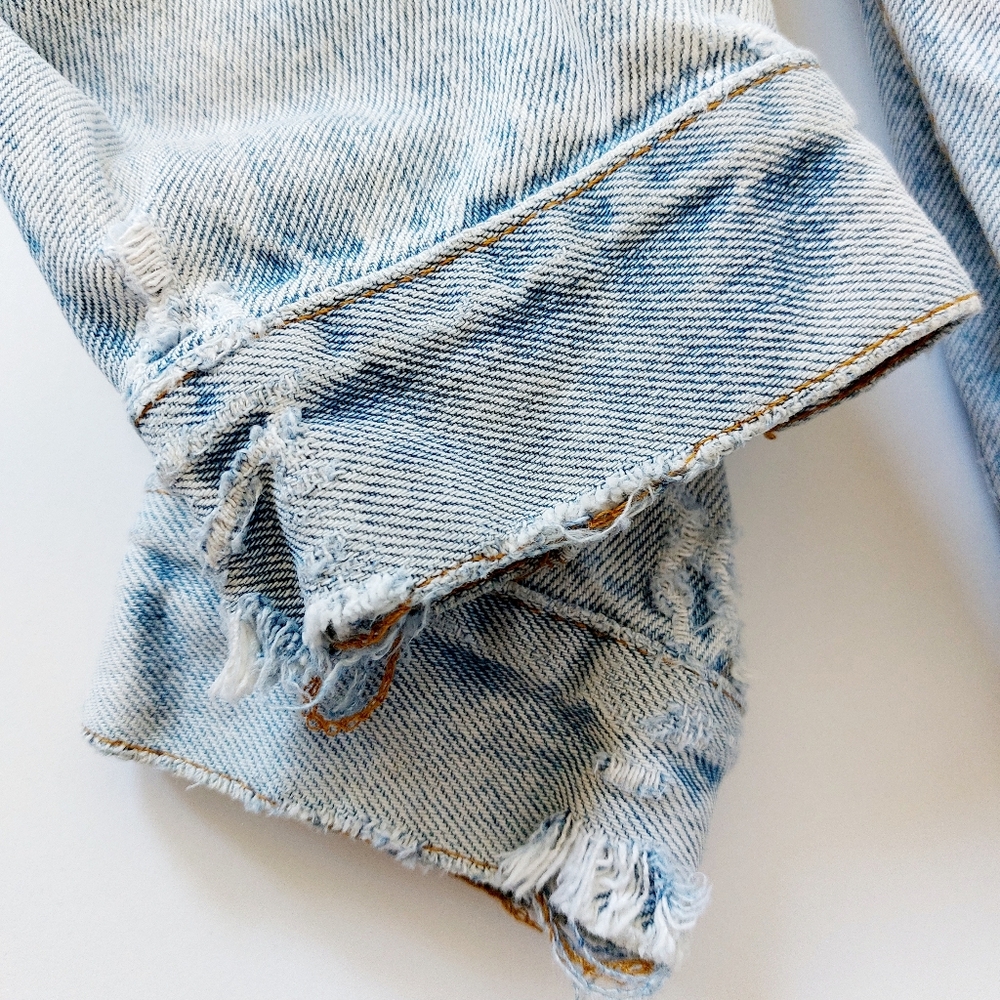 Acid Wash 80s Trucker III Levi Denim Jacket size Medium‎ Women's 57508-0209 Made - Picture 9 of 12